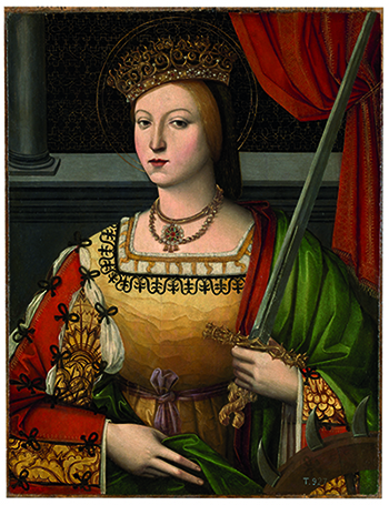 Santa Catalina de Alejandría, tal vez retrato de Catalina de Austria, reina de Portugal