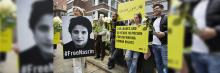 Concentración solicitando la libertad de Nasrin Sotoudeh